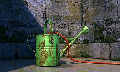 Will a rusty watering can hurt plants